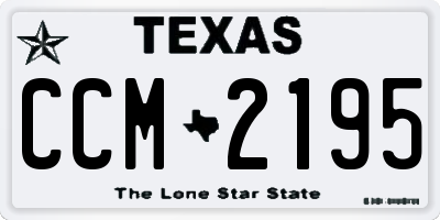 TX license plate CCM2195