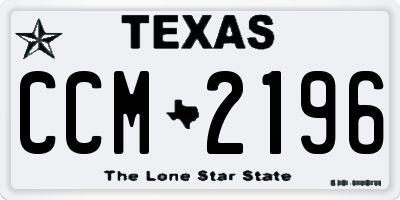 TX license plate CCM2196