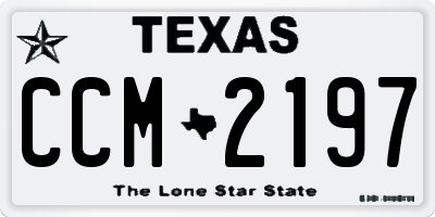 TX license plate CCM2197