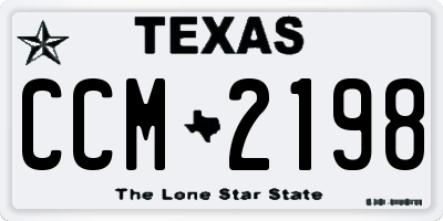 TX license plate CCM2198