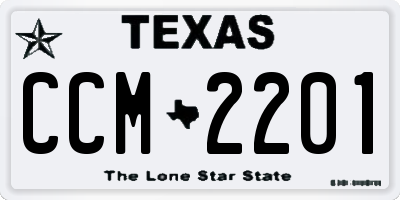 TX license plate CCM2201