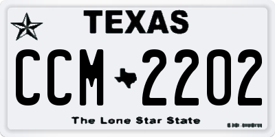 TX license plate CCM2202