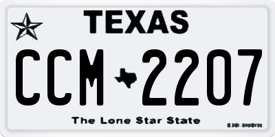 TX license plate CCM2207