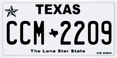 TX license plate CCM2209