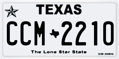 TX license plate CCM2210