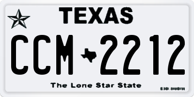 TX license plate CCM2212