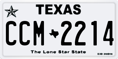 TX license plate CCM2214