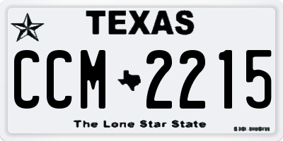 TX license plate CCM2215