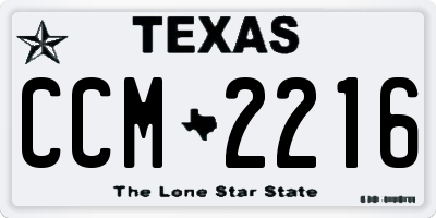TX license plate CCM2216