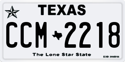 TX license plate CCM2218