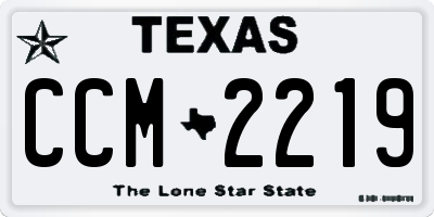 TX license plate CCM2219