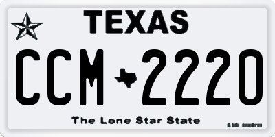 TX license plate CCM2220