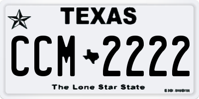 TX license plate CCM2222
