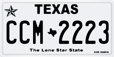 TX license plate CCM2223