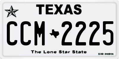 TX license plate CCM2225