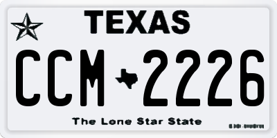 TX license plate CCM2226