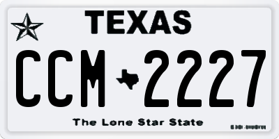 TX license plate CCM2227
