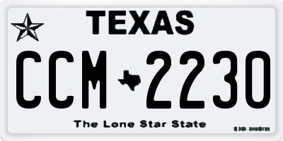 TX license plate CCM2230