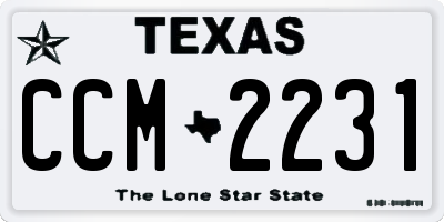 TX license plate CCM2231