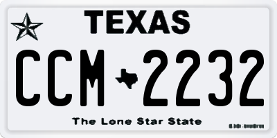 TX license plate CCM2232