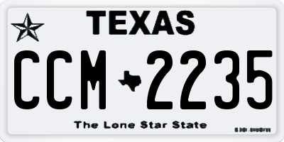 TX license plate CCM2235