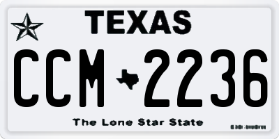TX license plate CCM2236