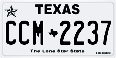 TX license plate CCM2237
