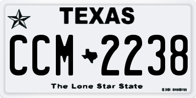TX license plate CCM2238