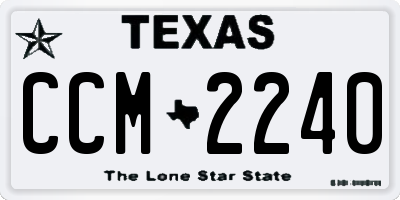 TX license plate CCM2240