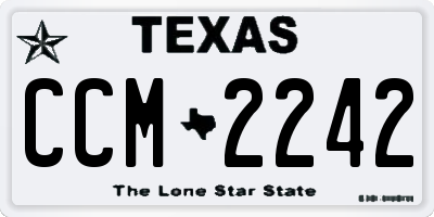 TX license plate CCM2242