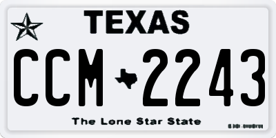 TX license plate CCM2243