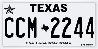 TX license plate CCM2244