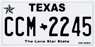 TX license plate CCM2245