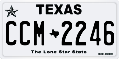 TX license plate CCM2246