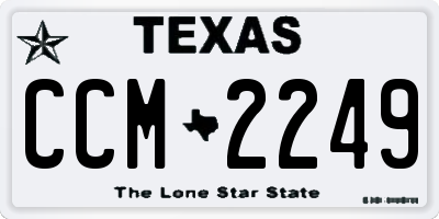 TX license plate CCM2249