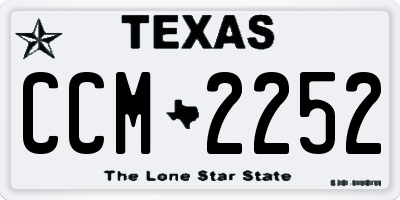 TX license plate CCM2252
