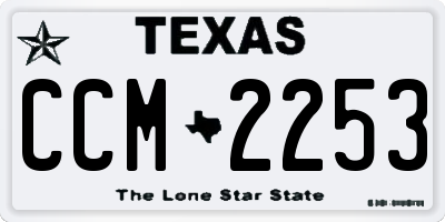 TX license plate CCM2253