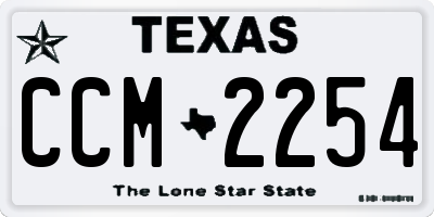 TX license plate CCM2254