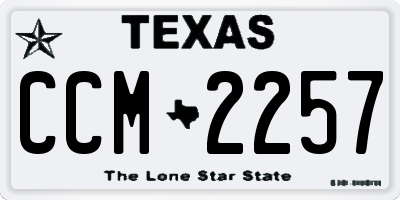 TX license plate CCM2257