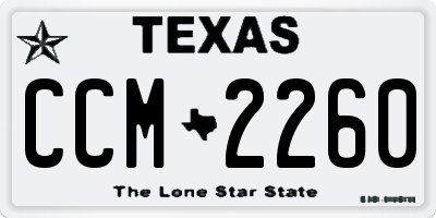 TX license plate CCM2260