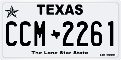 TX license plate CCM2261