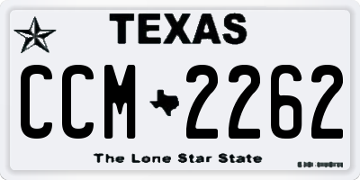 TX license plate CCM2262