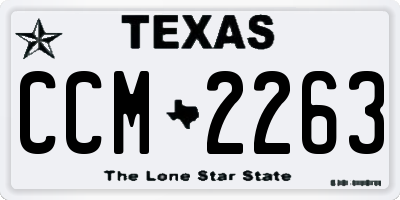 TX license plate CCM2263