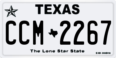 TX license plate CCM2267