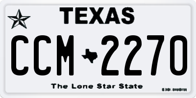 TX license plate CCM2270
