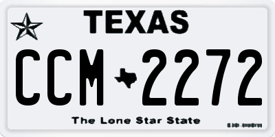TX license plate CCM2272