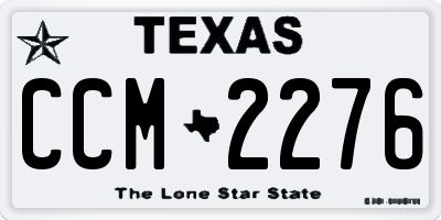 TX license plate CCM2276