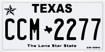 TX license plate CCM2277