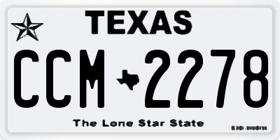 TX license plate CCM2278