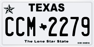 TX license plate CCM2279